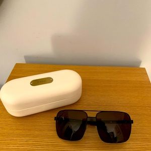 Chloe Black Metal Sunglasses CL2165 Brand New